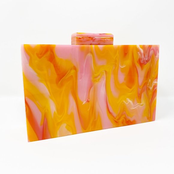 Acrylic Party Box in Pink and Yellow - Picture 4 of 13